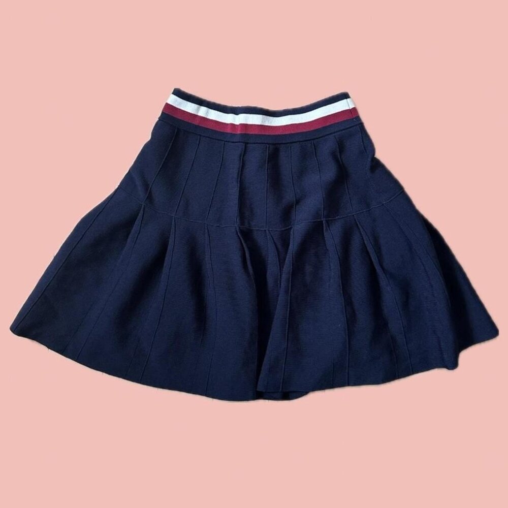 🧡 2 for 10$ Navy pleated knit skirt with a flattering flare Molly Bracken